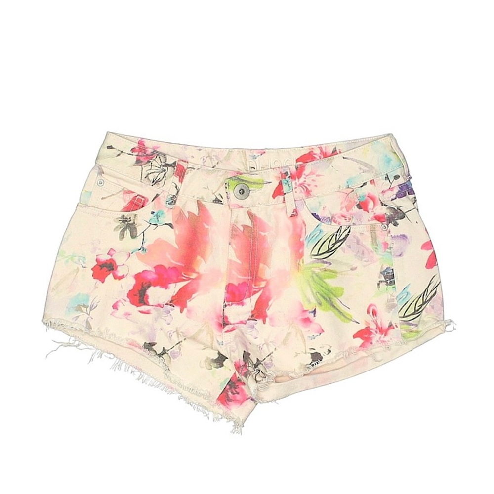 NWOT DL1961 Ivy Carnival high rise shorts watercolor floral denim size 26 new